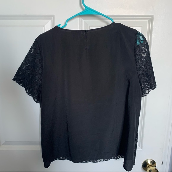 J Crew Black Lace Blouse - Picture 3 of 3